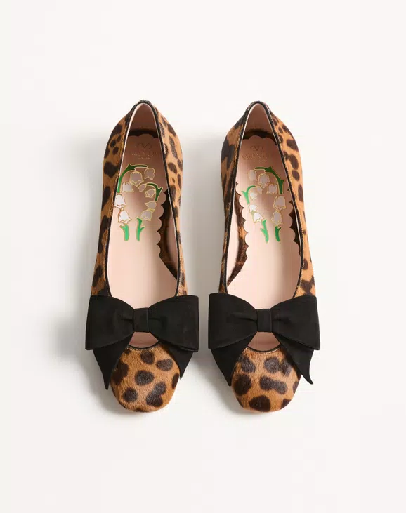 Valentino Bowow Ballerina In Pony-Effect Calfskin - Image 5
